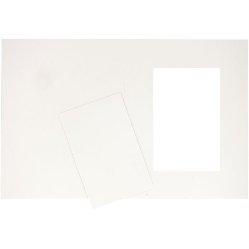 Lot de 10 cadres photo rectangle en carton blanc