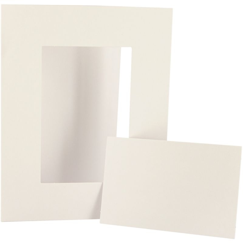 Lot de 10 cadres photo rectangle en carton blanc