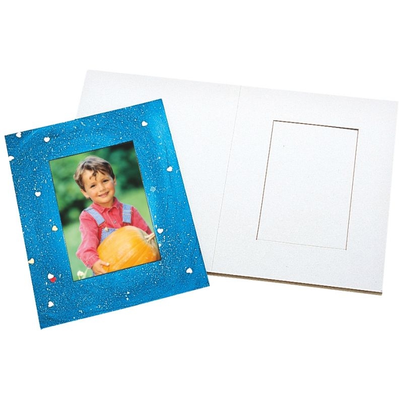 Lot de 10 cadres photo rectangle en carton blanc