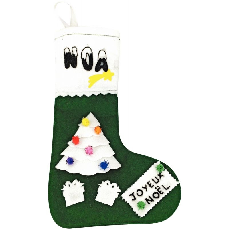 Lot de 10 chaussettes de Noël en feutrine