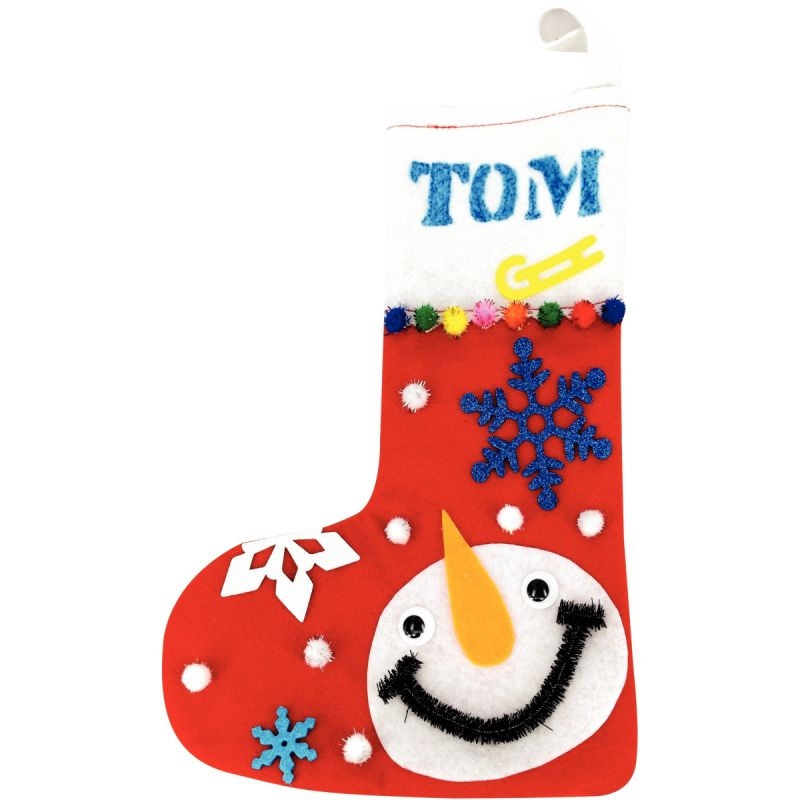 Lot de 10 chaussettes de Noël en feutrine