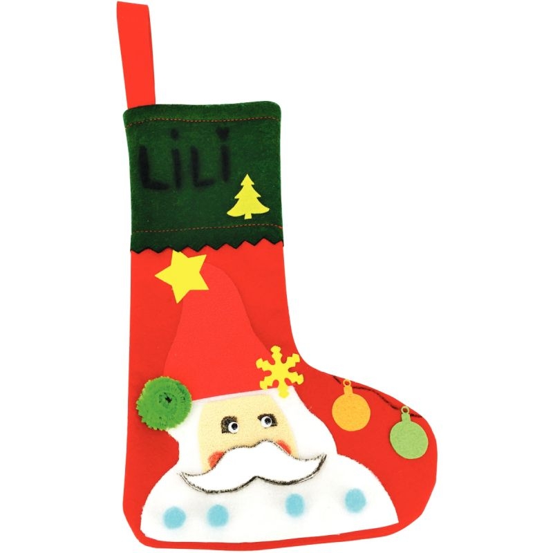 Lot de 10 chaussettes de Noël en feutrine
