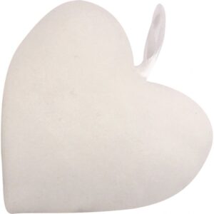Lot de 10 coeurs en coton blanc 8×10 cm