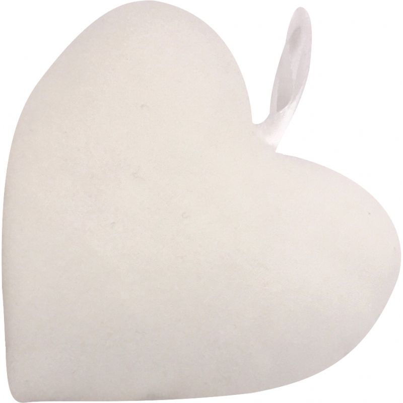 Lot de 10 coeurs en coton blanc 8×10 cm