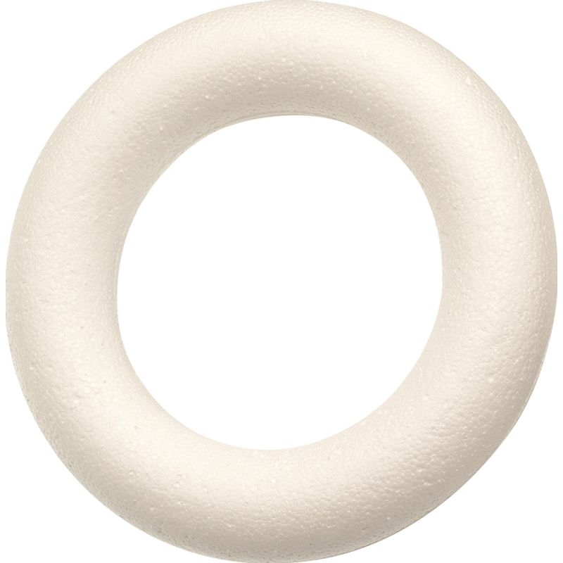 Lot de 10 couronnes en polystyrène diamètre 15 cm