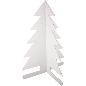 Lot de 10 maxi sapins en carton blanc 46 cm