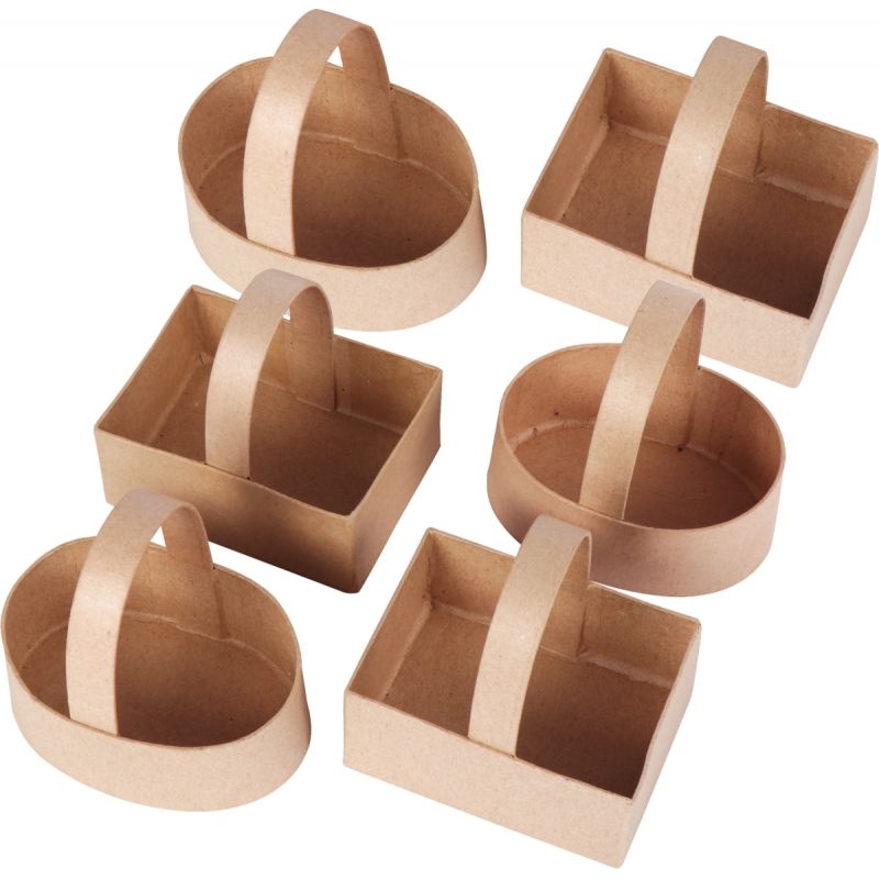 Lot de 10 paniers assortis en carton