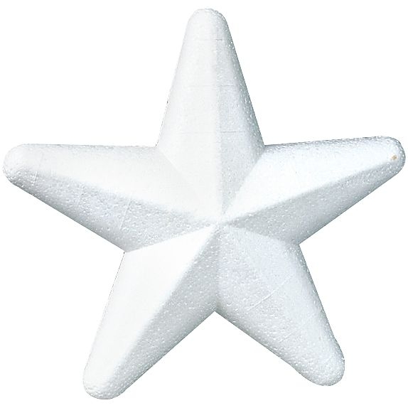Lot de 10 étoiles en polystyrène, diamètre 20 cm