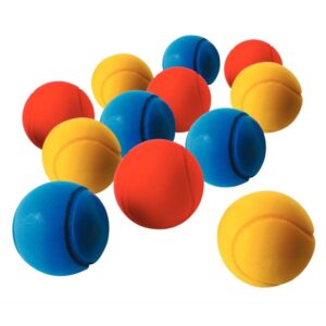 Lot de 12 balles de tennis en mousse