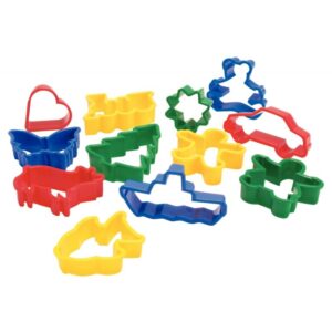 Lot de 16 maxi emporte pièces, formes et couleurs assorties : bleu, rouge, vert et jaune