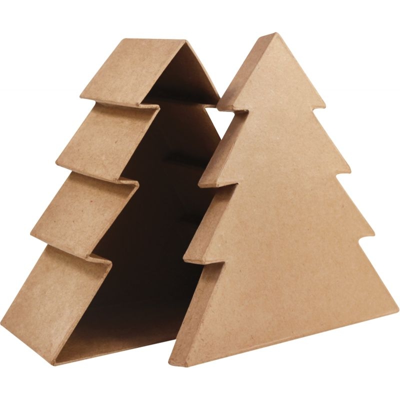 Lot de 2 boites maxi sapin en carton brun