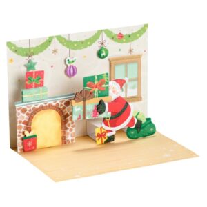 Lot de 2 cartes Pop-up 3D thème Noël