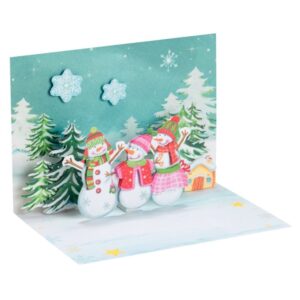 Lot de 2 cartes Pop-up 3D thème Noël