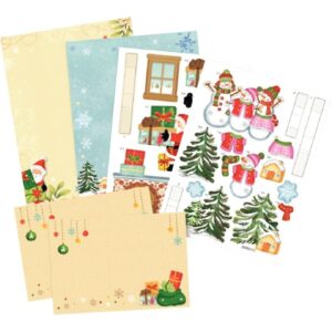 Lot de 2 cartes Pop-up 3D thème Noël