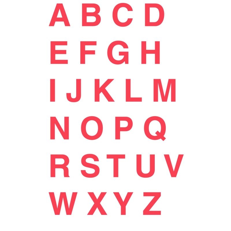 Lot de 26 maxi tampons, les 26 lettres de l’alphabet en majuscule