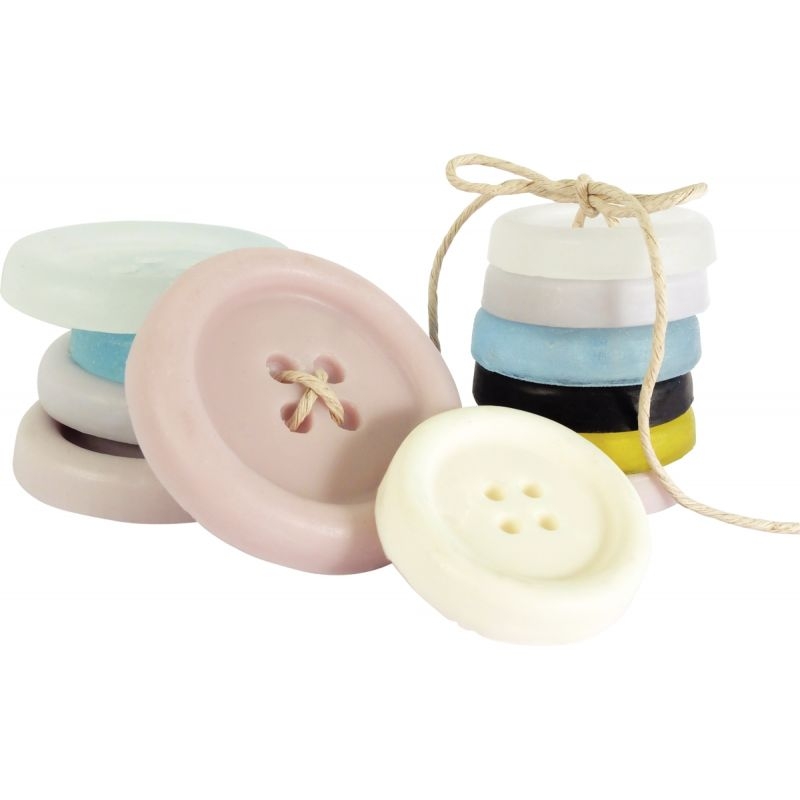 Lot de 3 moules pour savon forme boutons à coudre