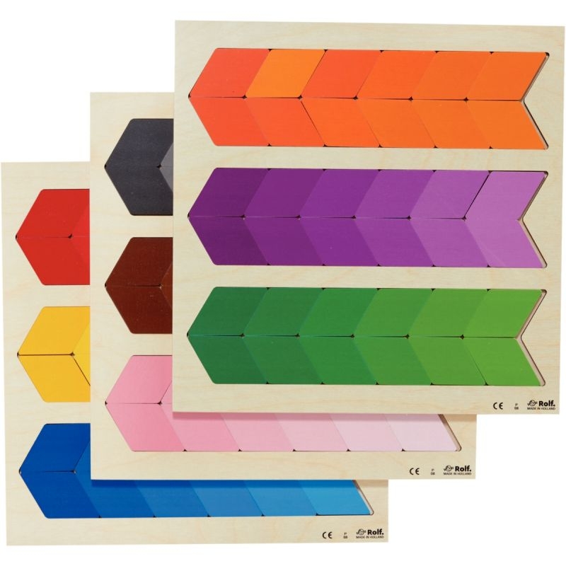 Lot de 3 puzzles nuanciers couleurs