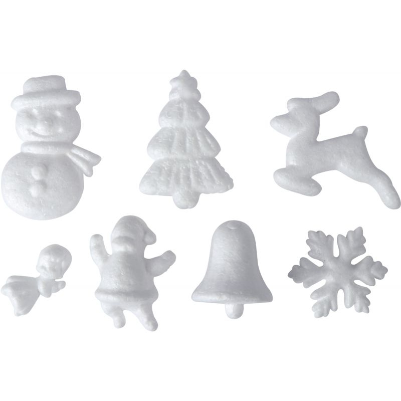 Lot de 35 formes de Noël en polystyrène assorties