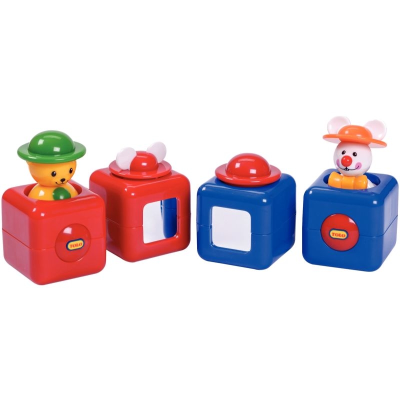 Lot de 4 cache-cache animaux TOLO