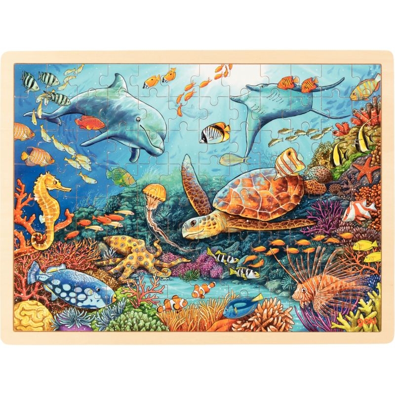 Lot de 4 puzzles à cadre en bois 96 pièces, thèmes divers n°1