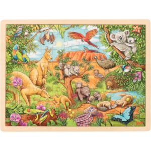 Lot de 4 puzzles à cadre en bois 96 pièces, thèmes divers n°1