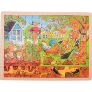 Lot de 4 puzzles à cadre en bois 96 pièces, thèmes divers n°1