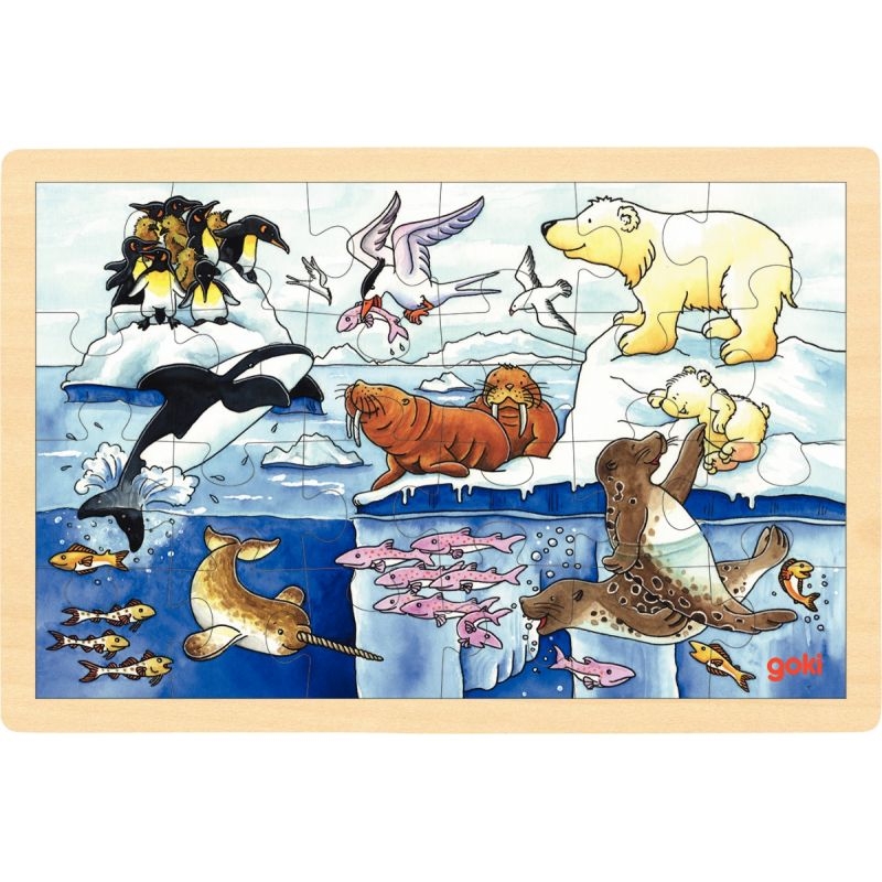 Lot de 4 puzzles à cadre en bois assortis, 24 pièces