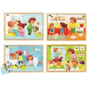 Lot de 4 puzzles Tout propre! NATHAN