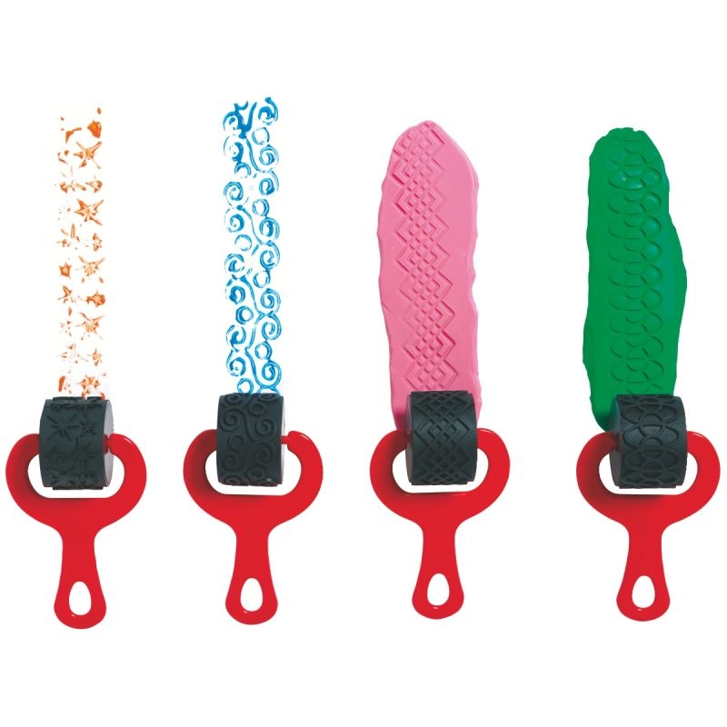 Lingettes Nettoyantes Réutilisables Non Tissées - Lot De 4 Rouleaux (bleu, Vert, Orange, Rouge) Pour Cuisine, Salle De Bain, Voiture