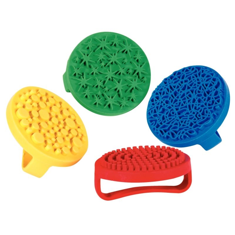 Lot de 4 tampons à main fantaisie. 4 modèles assortis