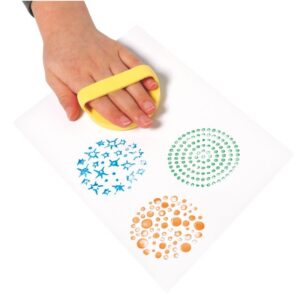 Lot de 4 tampons à main fantaisie. 4 modèles assortis