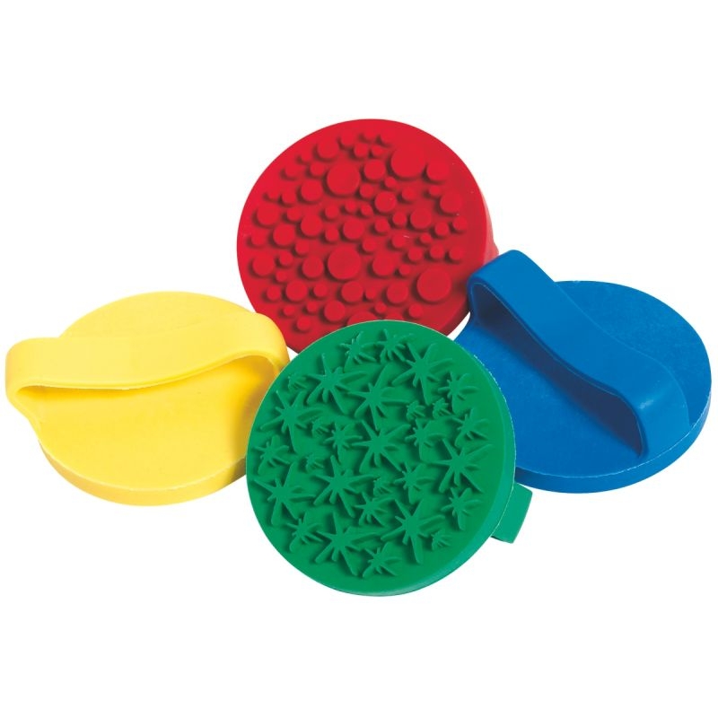 Lot de 4 tampons à main fantaisie. 4 modèles assortis