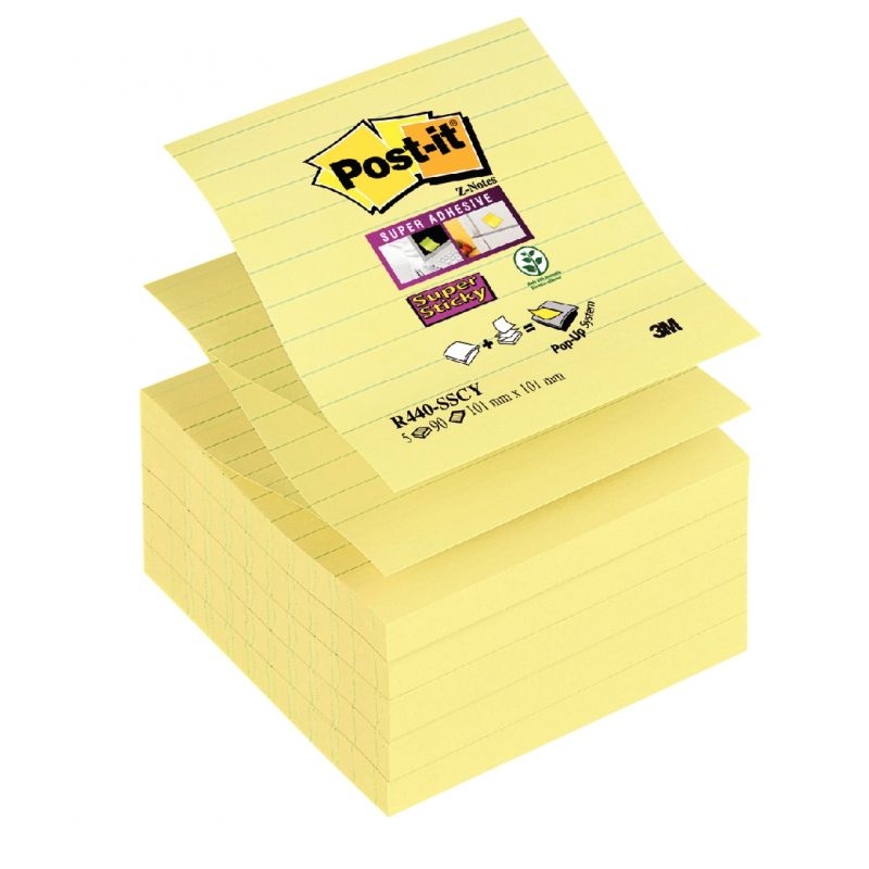 Lot de 5 blocs de 90 feuilles z-notes super sticky