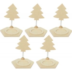 Lot de 5 bougeoirs sapin à ressort