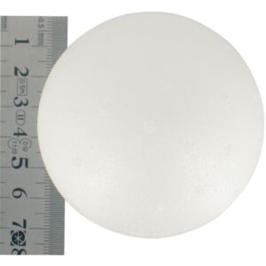 Lot de 5 boules en styropor blanches, diamètre 7 cm