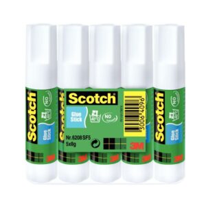 Lot de 5 bâtons de colle blanche “Scotch” 8G