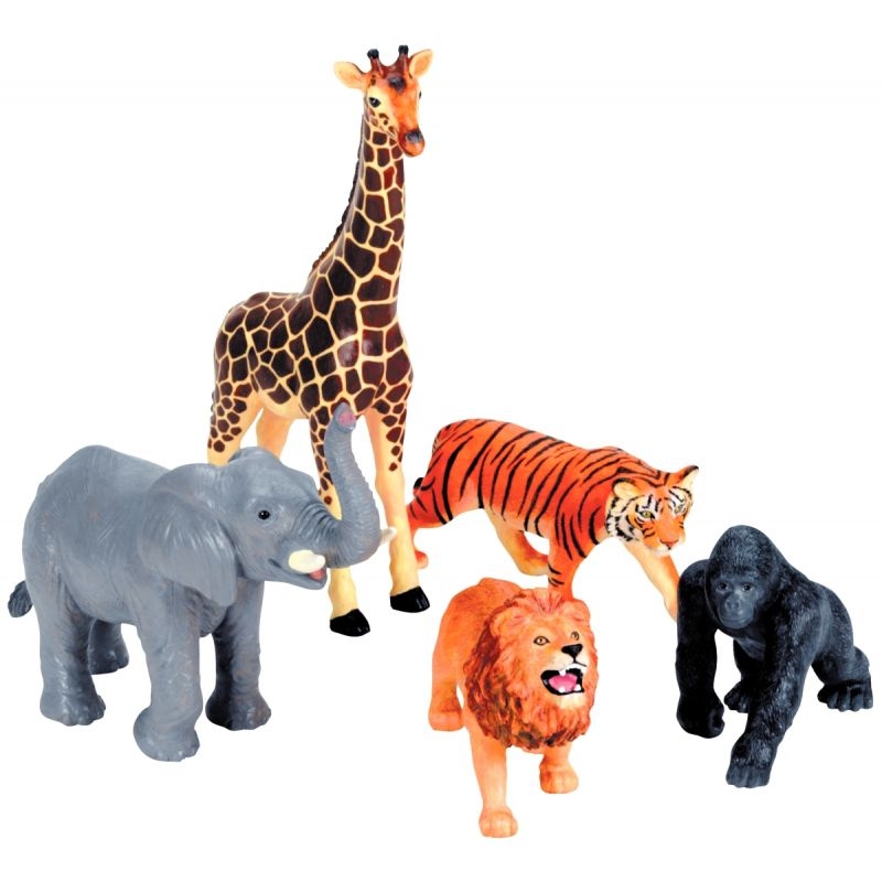 Lot de 5 Jumbo animaux de la jungle