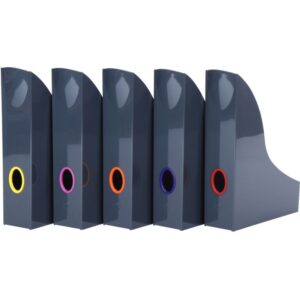 Lot de 5 portes-revues Varicolor anthracite