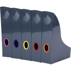 Lot de 5 portes-revues Varicolor anthracite