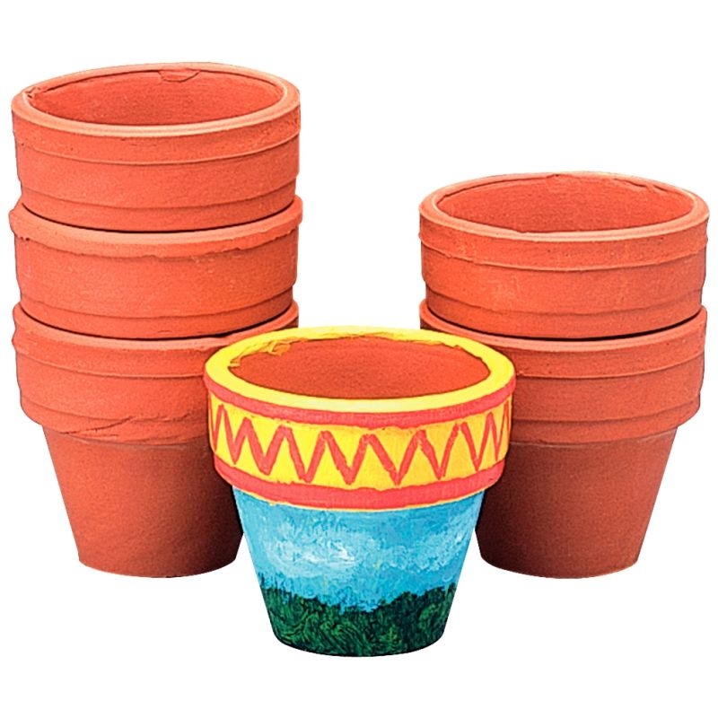 Lot de 5 pots en terre cuite