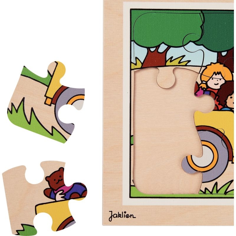 Lot de 5 puzzles en bois de 12 pièces, les moyens de locomotion