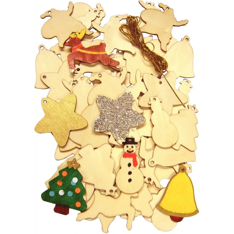 Lot de 54 petites décorations de Noël assorties