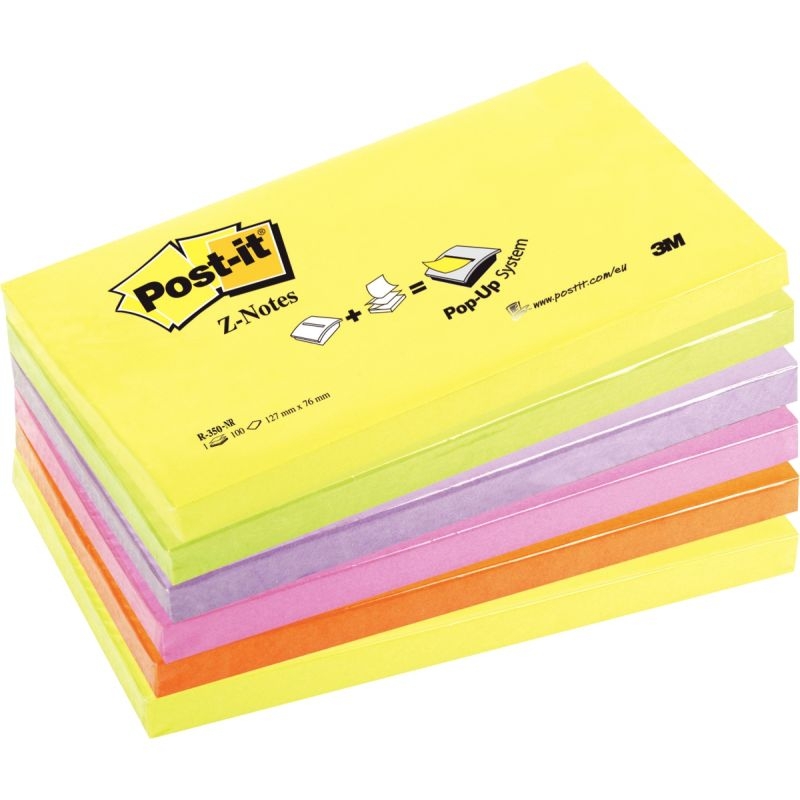 Lot de 6 blocs z-notes repositionnables