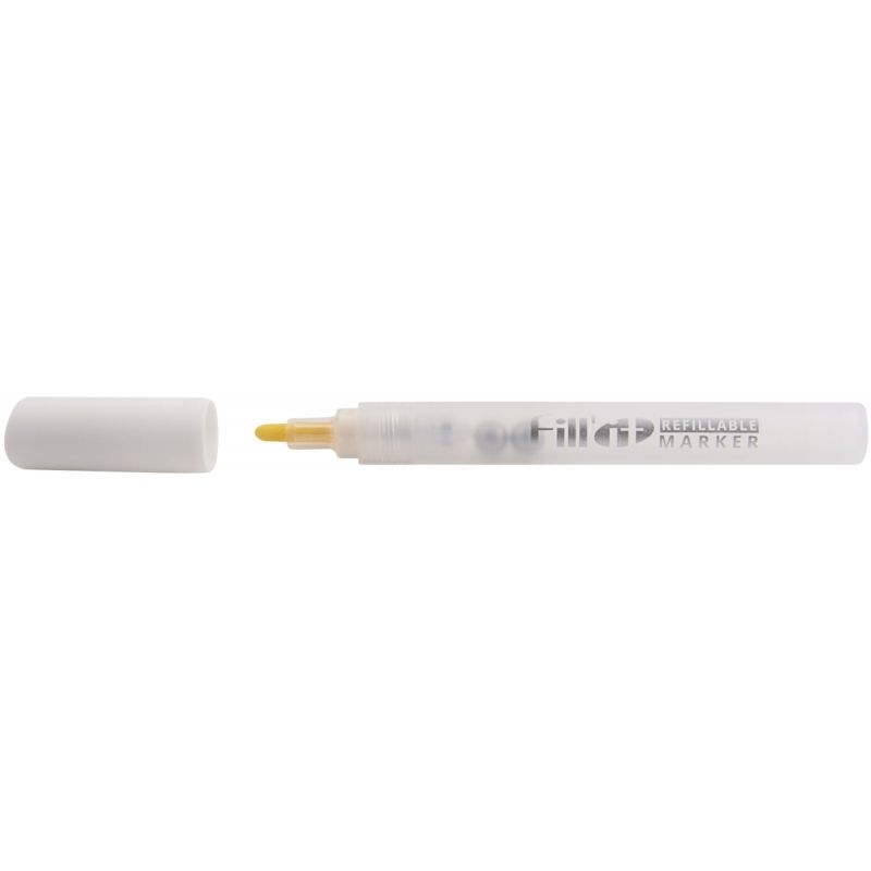 Lot de 6 marqueurs vides rechargeables pour encres et peintures liquides pointe ogive 4 mm