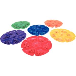 Lot de 6 plateaux de tri 7 cases diamètre 40cm