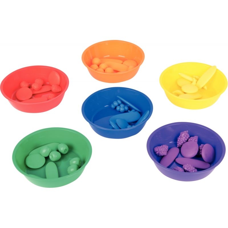 Lot de 6 plateaux de tri en plastique