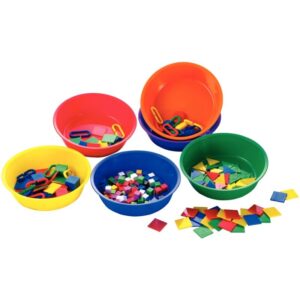 Lot de 6 plateaux de tri en plastique