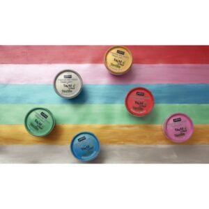 Lot de 6 pots 100ml de peinture aux doigts pour textile, assortiment 2