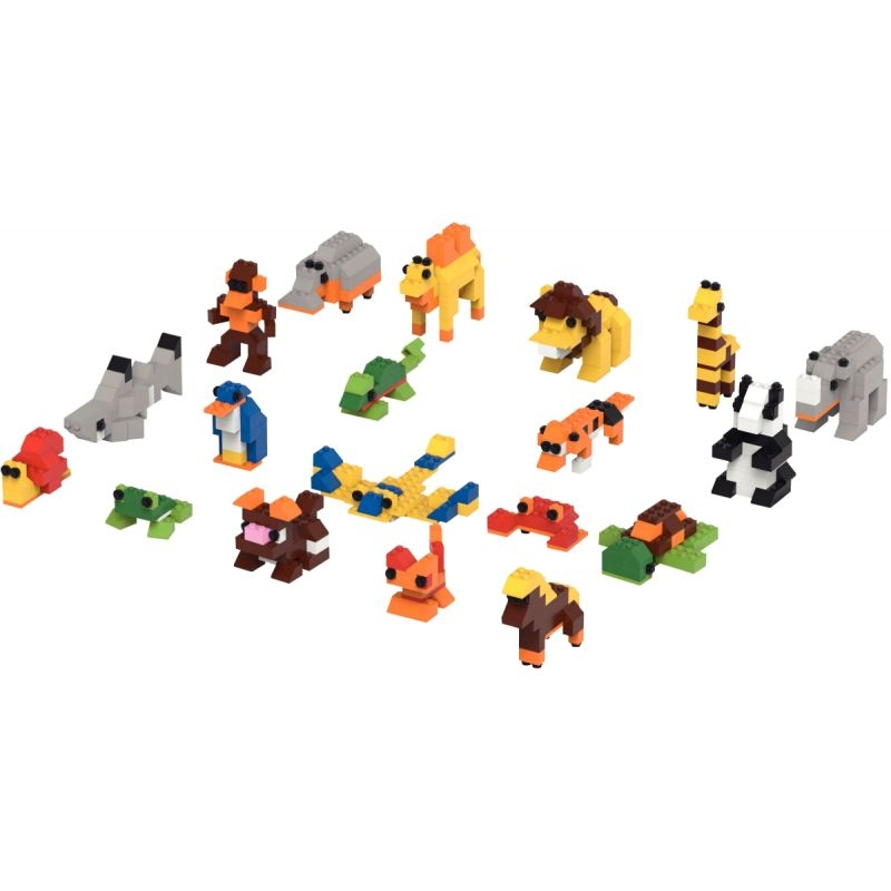 Lot de 661 briques de construction BIOBUDDI SMALL, les animaux