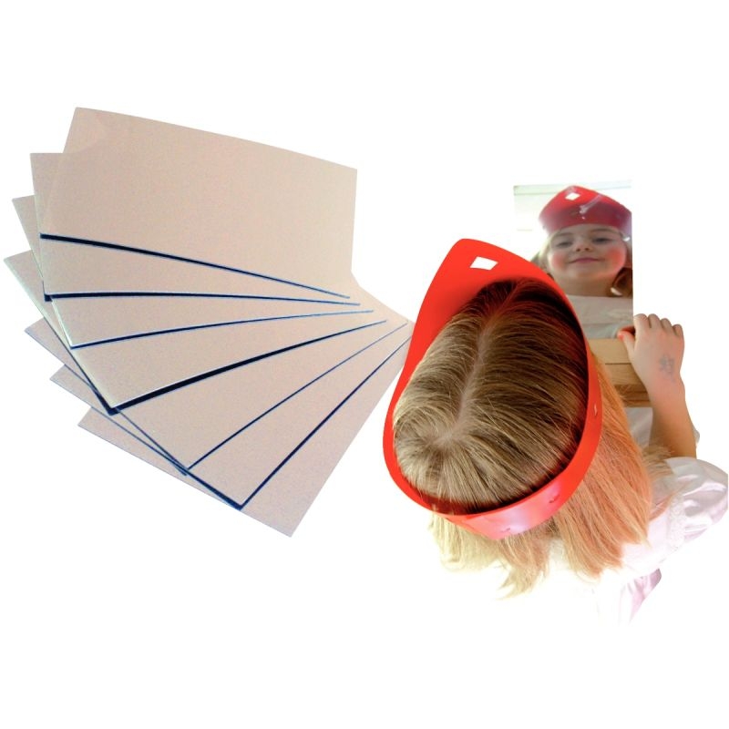 Lot de 8 miroirs en plastique, rectangulaires incassables dimensions : 14×20 cm